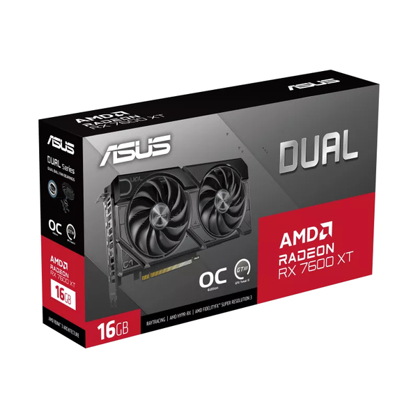 ASUS DUAL Radeon RX 7600 XT OC 16GB-näytönohjain