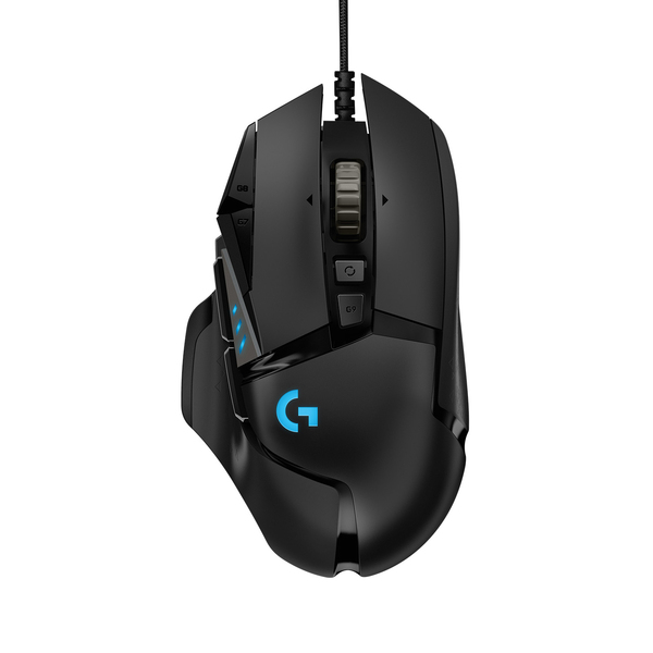Logitech G502 HERO RGB pelihiiri – HERO 25K sensori, 16 000 DPI, 11 ohjelmoitavaa nappia, säädettävät painot, 1ms