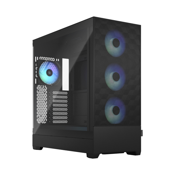 Fractal Design Pop XL Air RGB Black TG Clear Tint E-ATX kotelo – High airflow, 4x 120mm RGB tuuletin, 360mm AIO