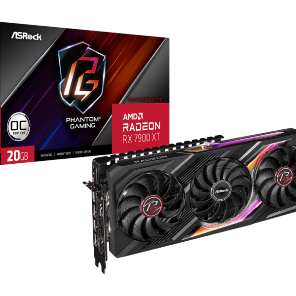 ASROCK AMD Radeon RX 7900 XT Phantom Gaming 20GB OC GDDR6-näytönohjain