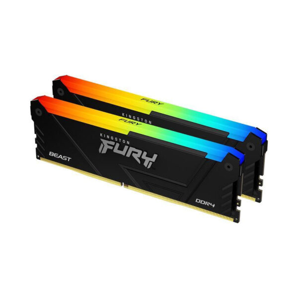 KINGSTON 3200MHz DDR4 CL16 DIMM Kit of 2 FURY Beast RGB-keskusmuisti