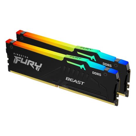 KINGSTON 6000MHz DDR5 CL36 DIMM Kit of 2 FURY Beast RGB-keskusmuisti
