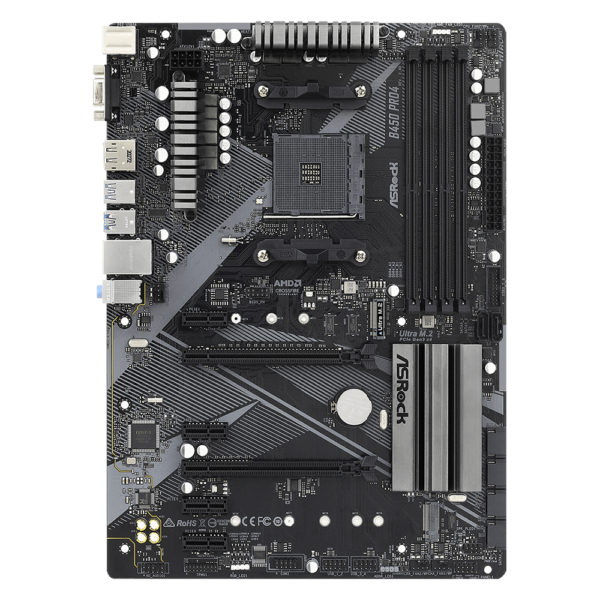ASROCK B450 PRO4 R2.0 AM4 DDR4 4xSATA 1xM.2 ATX-emolevy