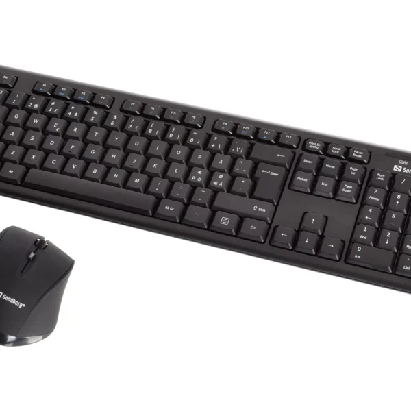 SANDBERG Wireless Office Desktop Set Nord black-langaton hiiri ja näppäimistö