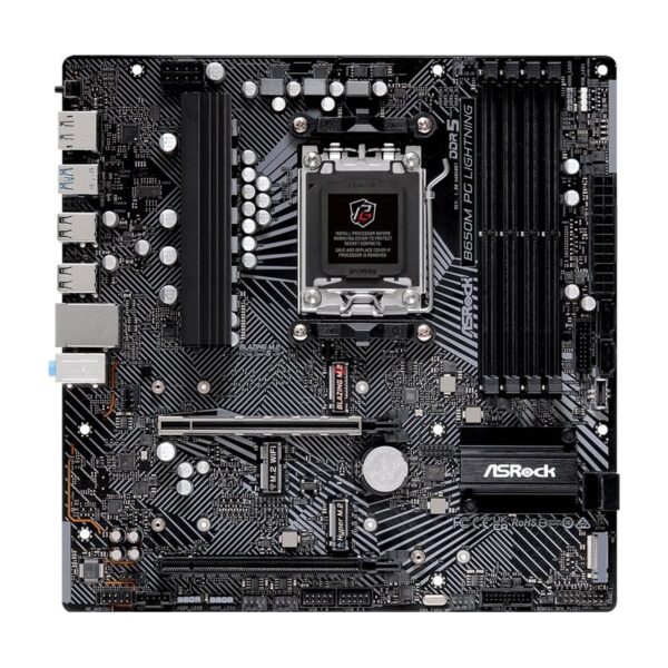 ASROCK B650M PG LIGHTNING AM5 mATX 4x DDR5 2.5G LAN-emolevy