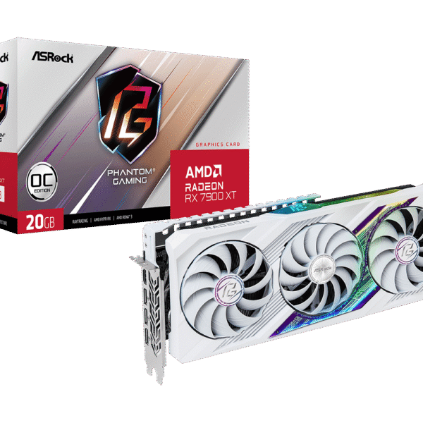 ASROCK AMD Radeon RX 7900 XT Phantom Gaming White 20GB OC-näytönohjain