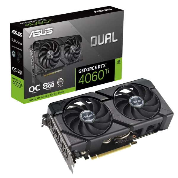 ASUS Dual GeForce RTX 4060 Ti EVO OC Edition 8GB GDDR6 PCIe 4.0 8GB GDDR6-näytönohjain