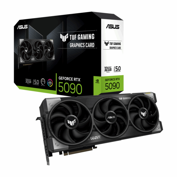 ASUS TUF Gaming GeForce RTX 5090 32GB GDDR7 – Blackwell, 21760 CUDA, 512-bit, 575W, PCIe 5.0, DLSS 4, 8K gaming GPU