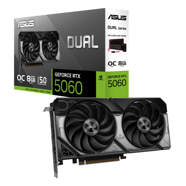 ASUS DUAL RTX5060 OC 8GB GDDR7-näytönohjain
