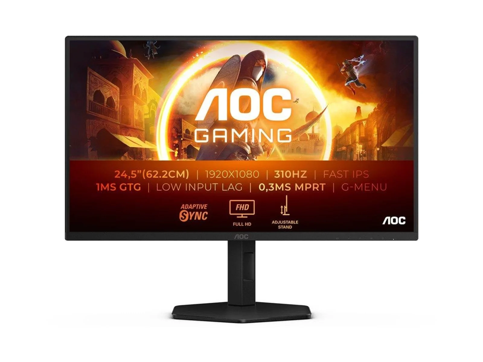 AOC 25G4SXU 24.5" Fast IPS FHD 310Hz 0.3ms-pelinäyttö