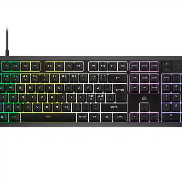 CORSAIR K55 Core RGB Quiet Membrane Switch Gaming Keyboard Nordic (P)-pelinäppäimistö