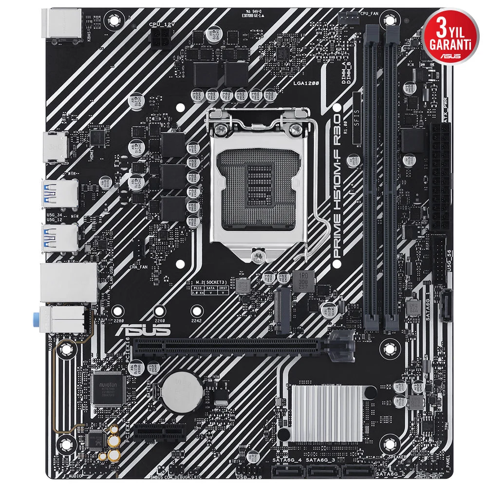 ASUS PRIME H510M-F R3.0-CSM – LGA1200 DDR4 mATX Emolevy, Intel H470, PCIe 4.0, M.2, HDMI