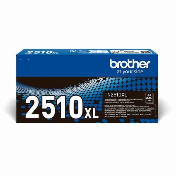 Brother TN-2510XL Musta Tonerikasetti – 3000 sivua, High Yield, Alkuperäinen