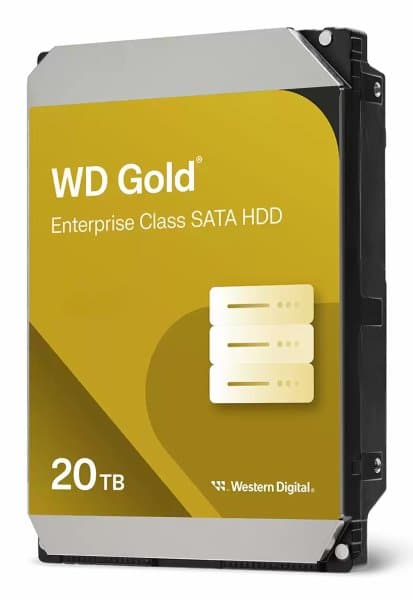 WD Gold 20TB Enterprise HDD – SATA 6Gb/s, 7200RPM, 512MB Cache, 3.5", 24/7 Palvelinkäyttöön