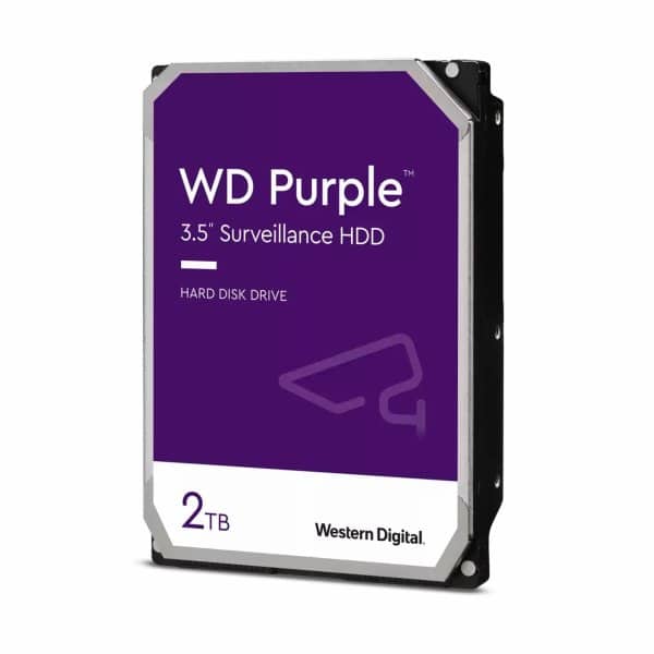 WD Purple 2TB Surveillance HDD – SATA 6Gb/s, 256MB Cache, 3.5", 24/7 Valvontajärjestelmiin