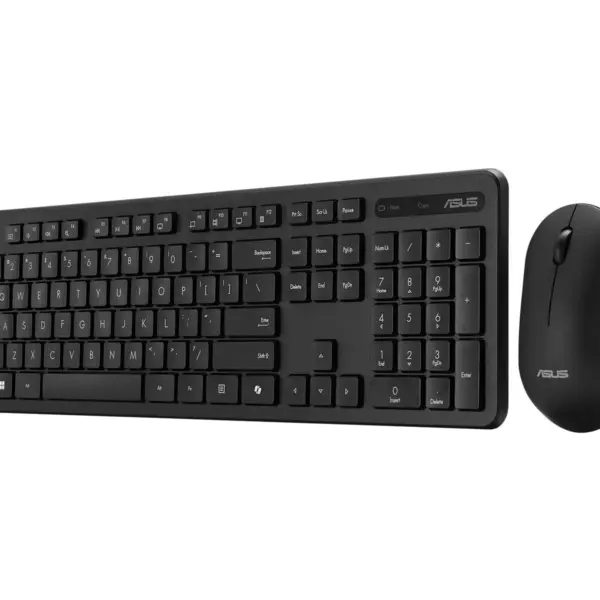 ASUS CW100 Wireless Keyboard and Mouse Set Nordic – Langaton Näppäimistö ja Hiiri, 2.4GHz USB, Hiljainen, Musta