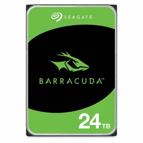 Seagate BarraCuda 24TB 3.5" HDD 7200RPM SATA III – 512MB cache, CMR, Desktop storage, high capacity PC & backup levy