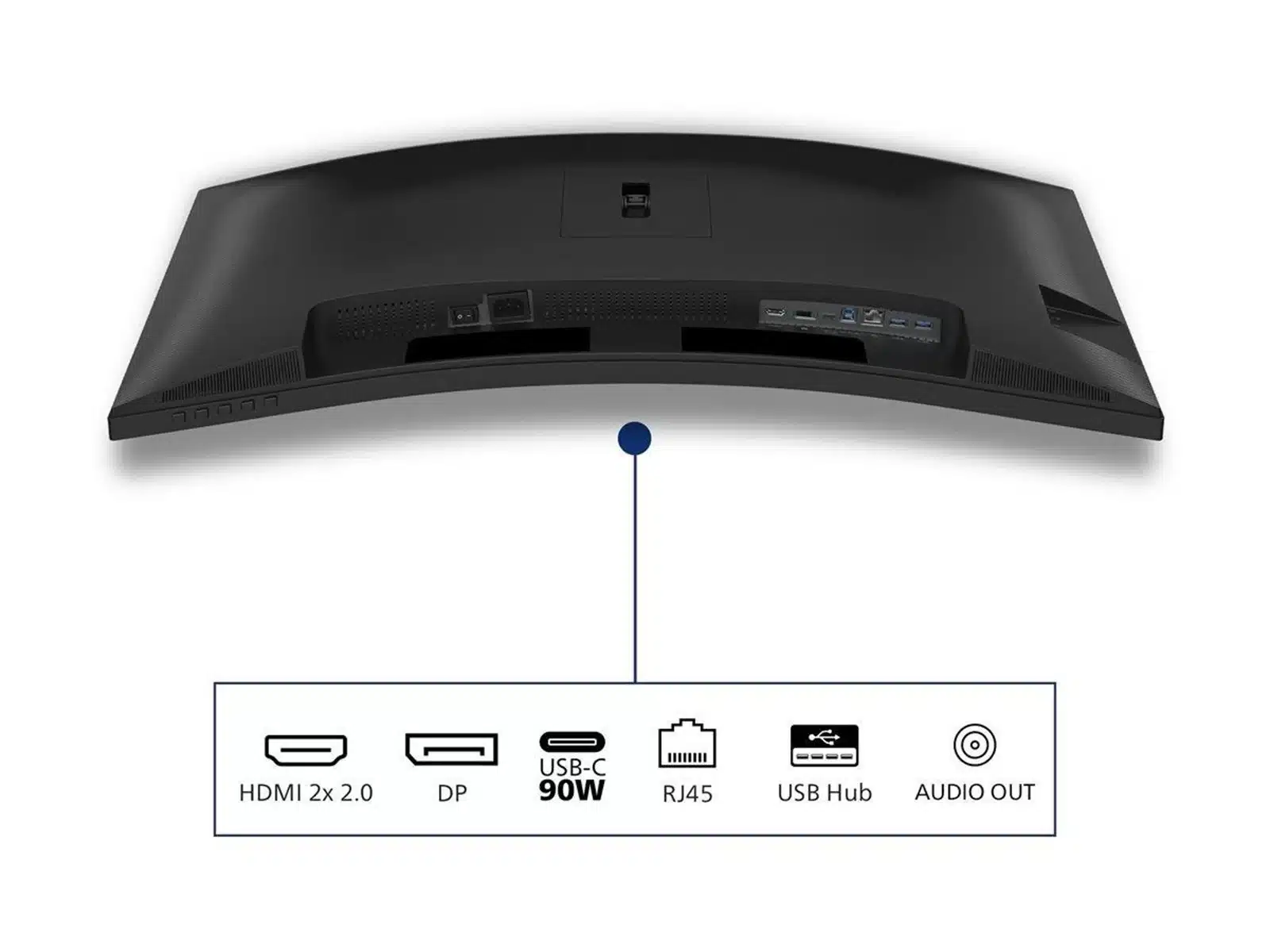 PHILIPS 34B2U3600C/00 34inch Curved Monitor 3440x1440 HDMI DP RJ-45 USB USB-C DOCK 90W - Image 2