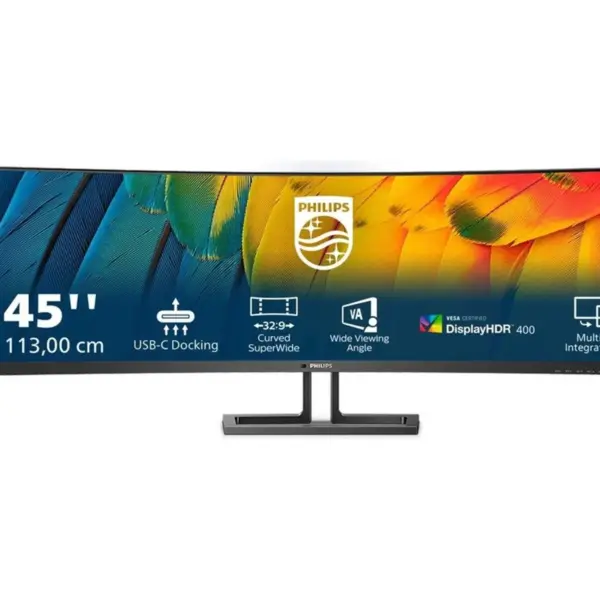 Philips 45B1U6900C 44.5" SuperWide Curved Monitor – 5120x1440, VA, USB-C, KVM, DisplayHDR 400