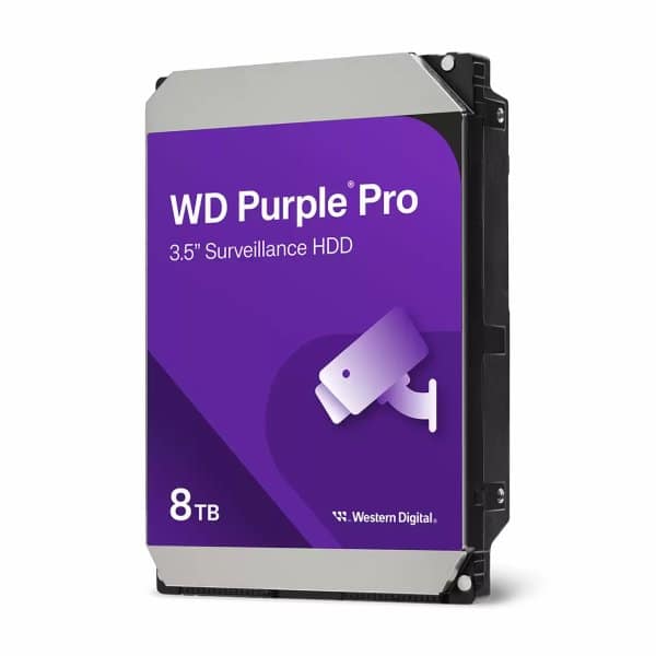 WD Purple Pro 8TB valvontakiintolevy – 3,5" SATA 6Gb/s, 7200 RPM, 256 Mt välimuisti, 24/7